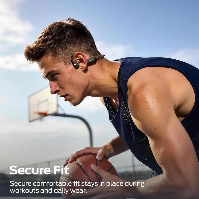 Alt view image 3 of 7 - Monster Open Ear BC300 Swimming Headphones, Open Ear Bone Conduction Headphones, Bluetooth 6.0 & 32GB MP3, IPX8 Waterproof Sport Earbuds with 10H Playtime (Black)