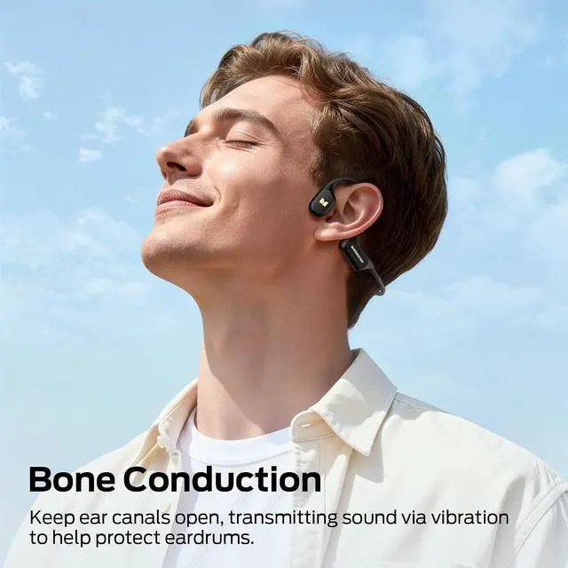 Alt view image 6 of 7 - Monster Open Ear BC300 Swimming Headphones, Open Ear Bone Conduction Headphones, Bluetooth 6.0 & 32GB MP3, IPX8 Waterproof Sport Earbuds with 10H Playtime (Black)
