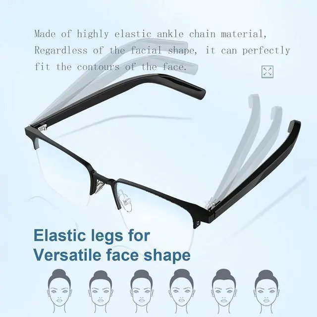 Alt view image 5 of 7 - Audio Smart Bluetooth Glasses For Men Women With Speakers Wireless Blue Tooth Control Speaker Glasses With Speakers For Men Women Bluetooth Eyeglasses Smart Glass Gafas Inteligentes Para Hombre