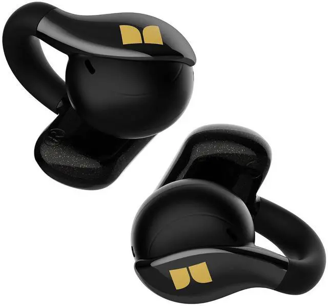 Main image of Monster AC225 Open Ear Earbuds, Stereo Sound, Bluetooth 6.0 Open Ear Headphones, Lightweight Comfort Clip On Earbuds with ENC Mic for Clear Calls, 36H Playtime, Touch Control, IPX6 Waterproof, Black