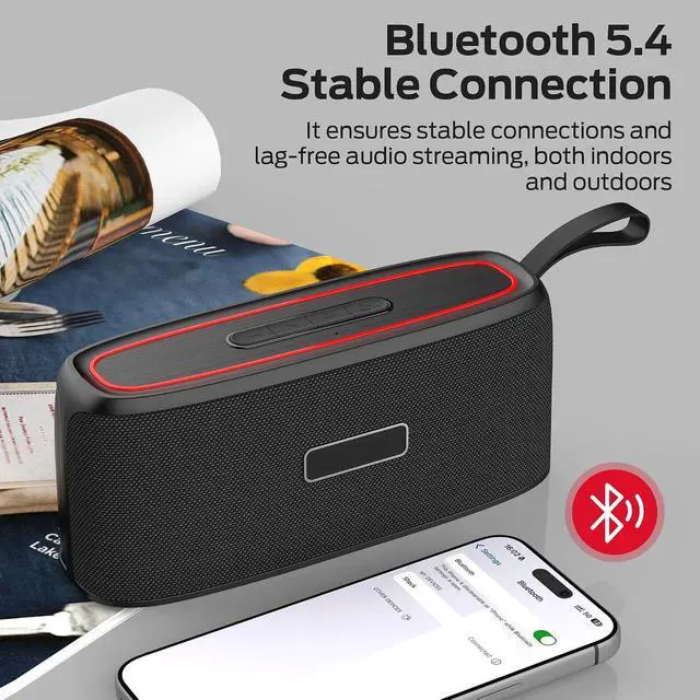 Alt view image 6 of 7 - Oraolo Shock Portable Bluetooth Speaker, True Wireless Speaker, 30W Loud Stereo Sound, IPX6 Waterproof Speaker,17 Hours Playback,Speakers for Home/Outdoors/Travel,Gifts