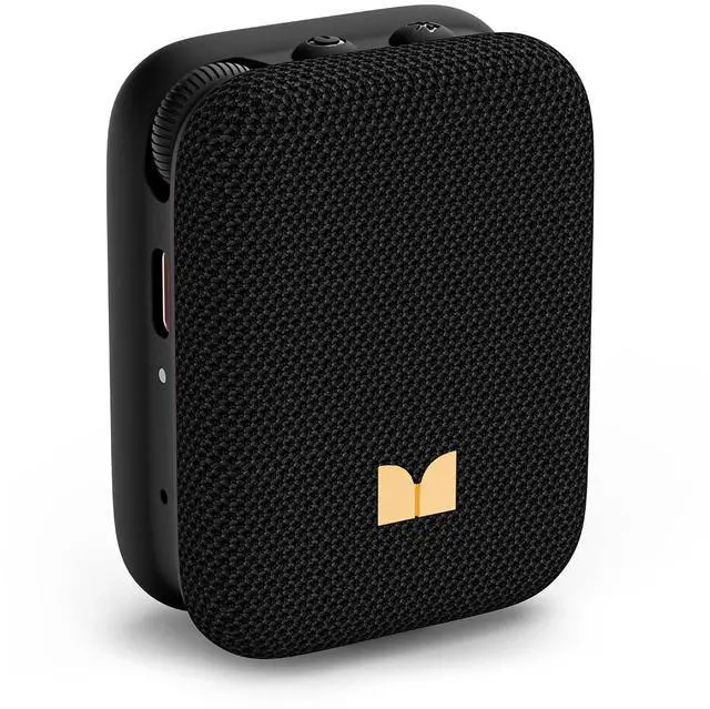 Main image of Monster Blaster Atom Wearable Bluetooth Speaker with Mics for Hands Free Calls, IPX5 Waterproof, Compact and Portable Speaker Black.
