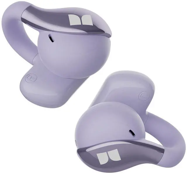 Main image of Monster Open Ear AC225 Headphones, Bluetooth 6.0 Wireless Earbuds, Stereo Sound, Lightweight Comfort Clip On Earbuds with ENC Mic for Clear Calls, 36H Playtime, Touch Control, IPX6 Waterproof, Purple