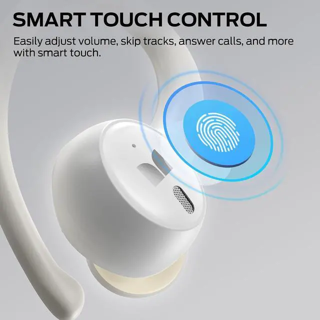 Alt view image 3 of 7 - Monster N Lite 216 Wireless Earbuds, Bluetooth 6.0 Headphones Noise Cancelling, Comfort Fit Ear Buds, Deep Bass Over Ear Buds 48H Playtime IPX6 Waterproof Earphones for Running/Workout/Gym