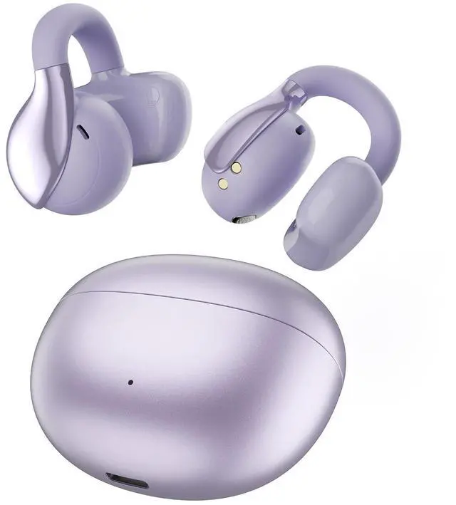 Main image of Oraolo Open Ear AC225 Headphones, Bluetooth 6.0 Wireless Earbuds, Stereo Sound, Lightweight Comfort Clip On Earbuds with ENC Mic for Clear Calls, 36H Playtime, Touch Control, IPX6 Waterproof, Purple