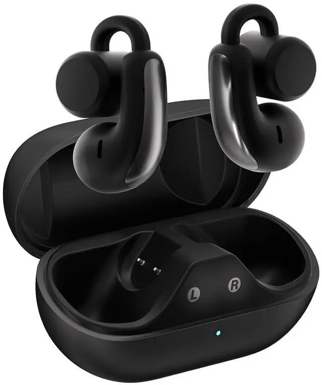 Main image of Open Ear Clip On Wireless Earbuds, Bluetooth 5.4 Headphones with ANC & Dual Mics, IP65 Waterproof, 18 Hour Playtime Earphone, Touch Control & Multipoint Connection for Running, Workout & Gym