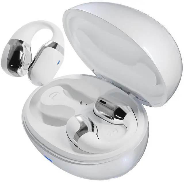 Main image of Open Ear Clip On Earbuds, Bluetooth 5.4 Wireless Headphones IP65 Waterproof Lightweight 16H Playtime Touch Control Earphones Comfort Design for Small Ears&Glasses