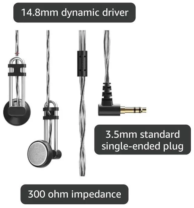 Alt view image 3 of 3 - Moondrop U2 14.8mm Dynamic Driver Earbuds U 2 Hi Fi Earbuds