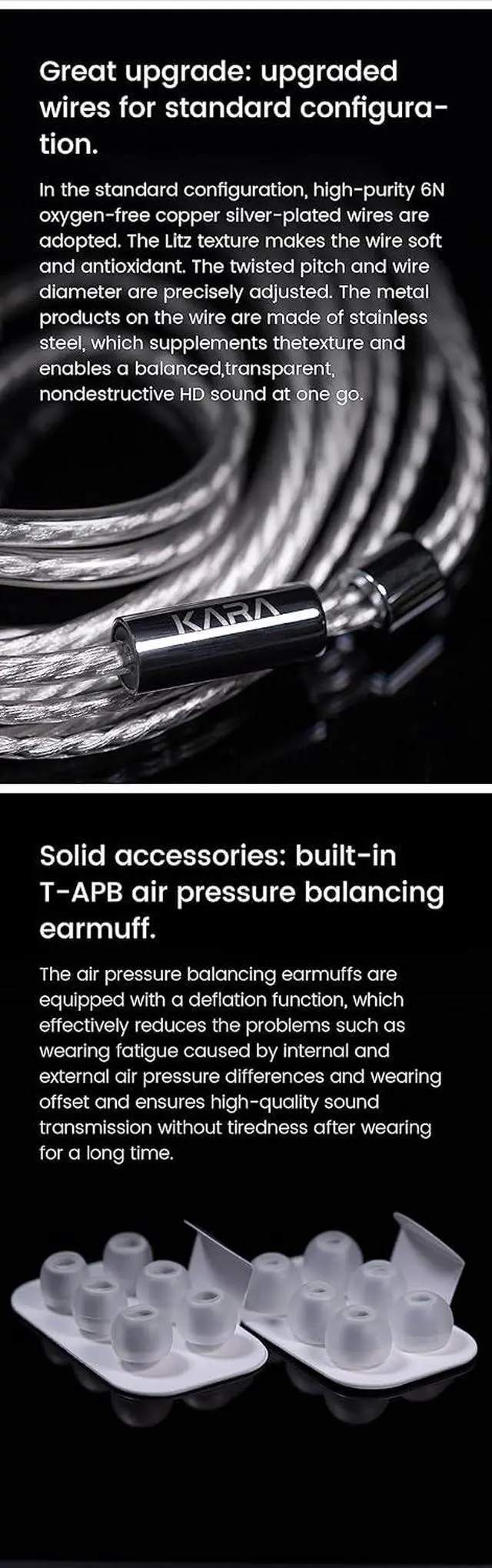 Alt view image 7 of 7 - Fanmusic TANCHJIM Kara 1DD+4BA in Ear Headphone Flagship Configuration Armature Driver Hybrid Earphone Earbuds