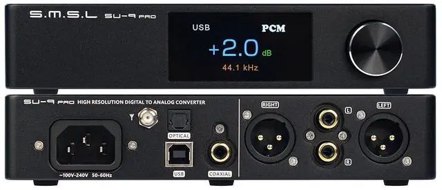 Main image of S.M.S.L SU 9 PRO ES9039MPRO Decoder MQA&MQA CD Bluetooth 5.0 High Res Audio DAC XU316 768kHz/32Bit DSD512 with Remote Control