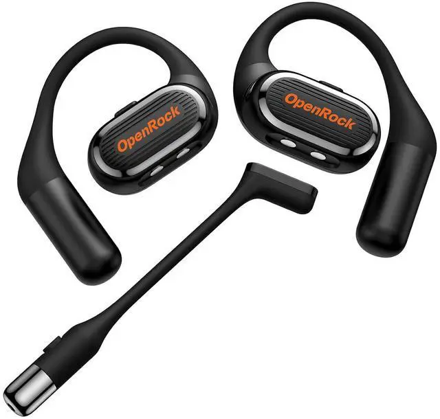 Main image of Link 20 Open Ear Headphones with Detachable Boom Mic, 5 Mic Call Noise Cancelling, 52H Battery Life, IPX7 Waterproof, Wireless Headset for Work Call and Meeting, Sports
