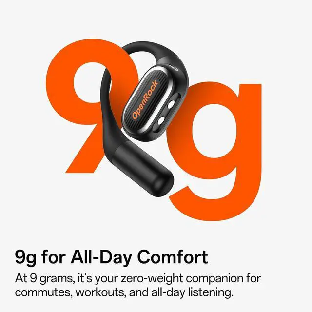 Alt view image 4 of 7 - Link 20 Open Ear Headphones with Detachable Boom Mic, 5 Mic Call Noise Cancelling, 52H Battery Life, IPX7 Waterproof, Wireless Headset for Work Call and Meeting, Sports
