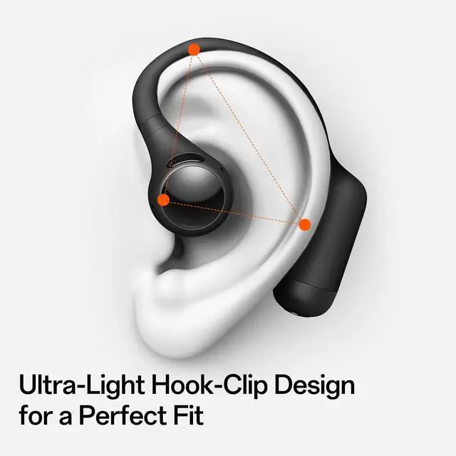 Alt view image 7 of 7 - S2 Open Ear Headphones, 7G Ultra Light Design, Hi Res LDAC Audio, Triple Water Resistant, Bluetooth 6.0, Effortless Photography, 32H Playtime, Smart APP, Clear Call, Wireless Sports Earbuds