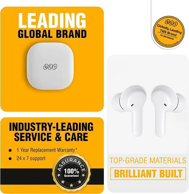 Alt view image 2 of 7 - T13 True Wireless Earbuds Bluetooth 5.1 Headphones Touch Control with Charging Case Waterproof Stereo Earphones in Ear Built in Mic Headset 40H Playtime (White)