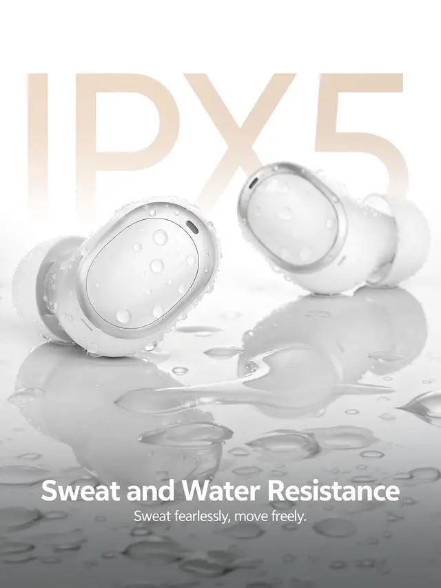 Alt view image 7 of 7 - MeloBuds A30 Aadptive Active Noise Cancelling Wireless Earbuds, 8 Mics ENC Clear Call Ear Buds, 60dB ANC Hi Res Audio Bluetooth 6.0 Headphones, Comfort Lightweight, IPX5 Waterproof Earphone