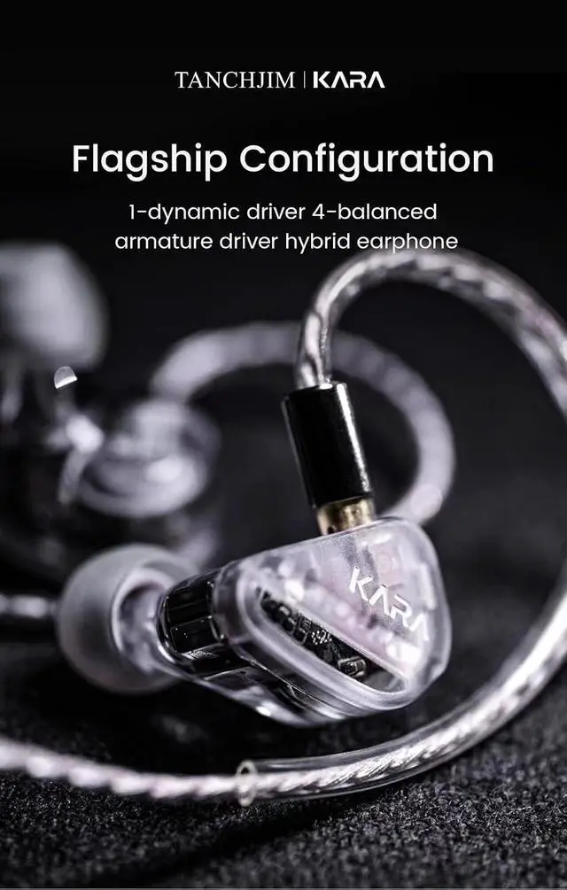 Alt view image 2 of 7 - Fanmusic TANCHJIM Kara 1DD+4BA in Ear Headphone Flagship Configuration Armature Driver Hybrid Earphone Earbuds