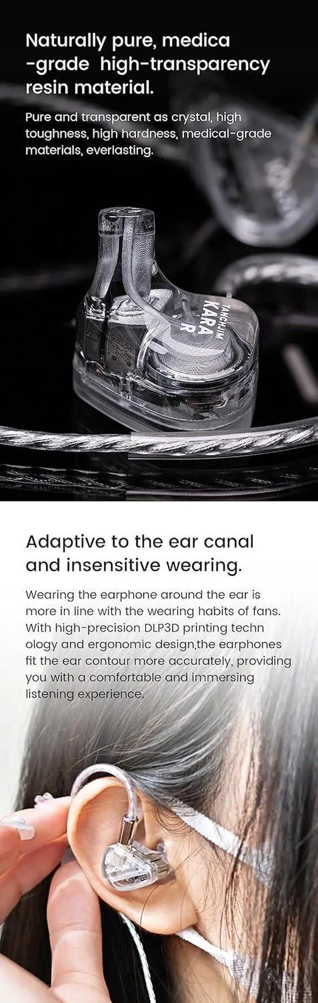 Alt view image 4 of 7 - Fanmusic TANCHJIM Kara 1DD+4BA in Ear Headphone Flagship Configuration Armature Driver Hybrid Earphone Earbuds