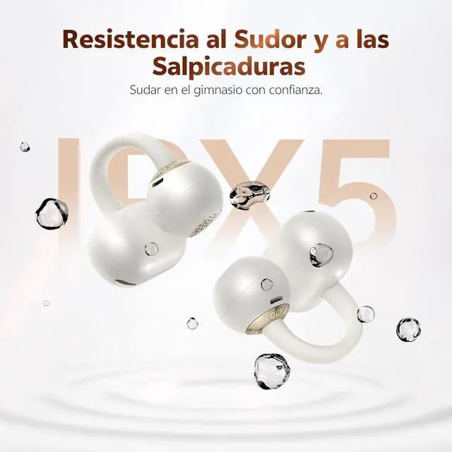Alt view image 6 of 7 - C50 Clip On Earbuds Open Ear Wireless Bluetooth 6.0 Headphones with 4 Mic, 35H Playtime Ear Cuff Earbuds Comfortable for Running/Fintness, IPX5 Waterproof, Ultra Lightweight