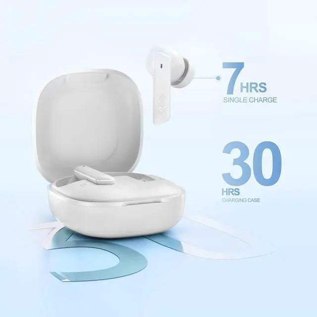 Alt view image 6 of 7 - HT05 Multi Mode Active Noise Cancelling Wireless Earbuds, AI Enhanced Calls Bluetooth Headphones with 6 Mics, Anti Wind Noise, Transparency, App for Custom EQ, 30H Playtime, Bluetooth 5.2