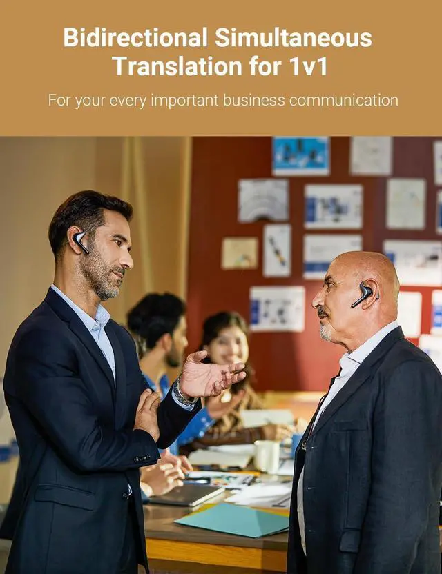 Alt view image 3 of 7 - W4 Pro AI Interpreter Earbuds, Real Time Bidirectional Voice Translation,50+ Languages, Video and Call Bluetooth Translator,for Business, Compatible with iOS/Android Gray