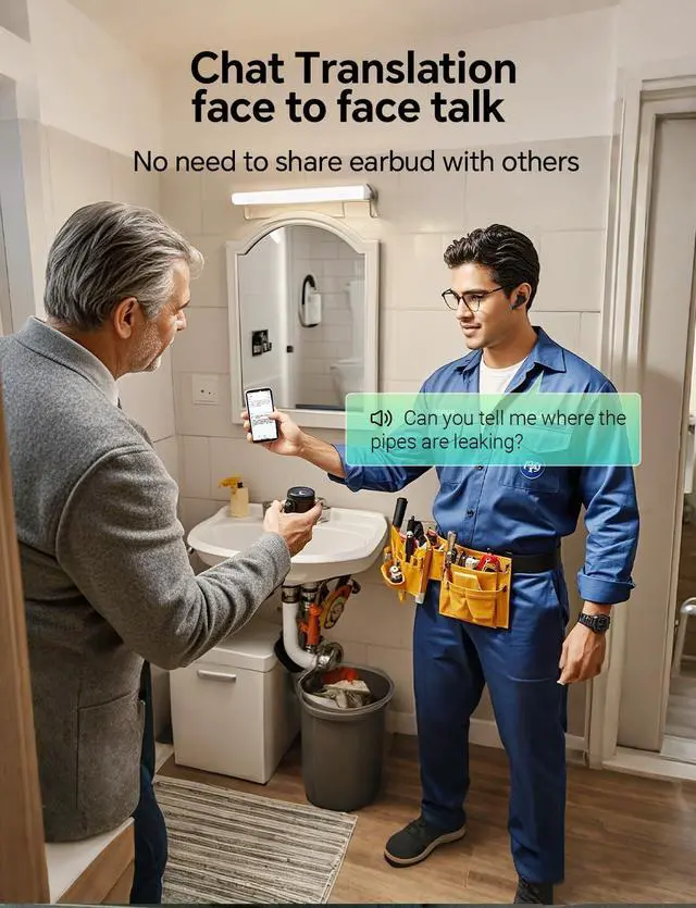 Alt view image 3 of 5 - Polypal P1 AI Translation Earbuds