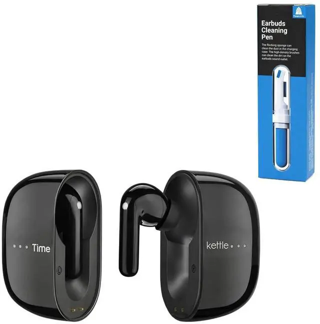 Main image of M3 Language Translator Earbuds, Two Way Translator Device with APP for 40 Languages and 13 Offline Translation Packs, Online Version, White Bundle with 1 Earbuds Cleaning Pen