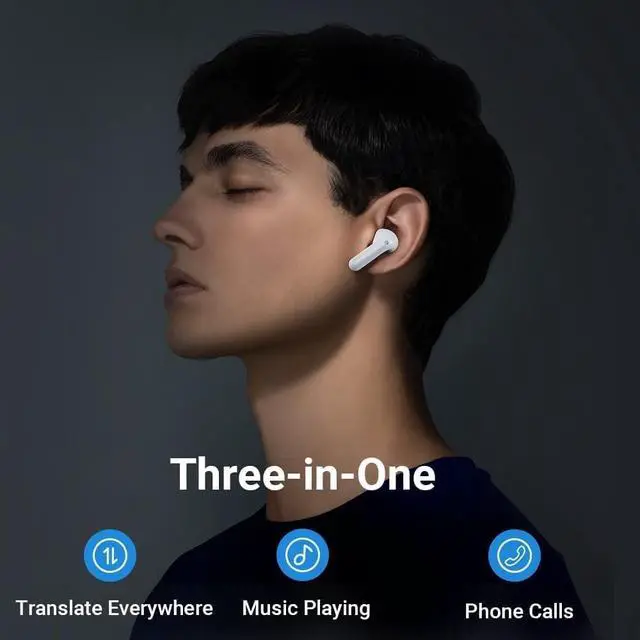 Alt view image 3 of 7 - M3 3 in 1 Language Translator Earbuds, Real Time Translation in 43 Languages and 96 Accents, Offline Translator, No Subscription, Two Way Voice Translator for Travel and Business