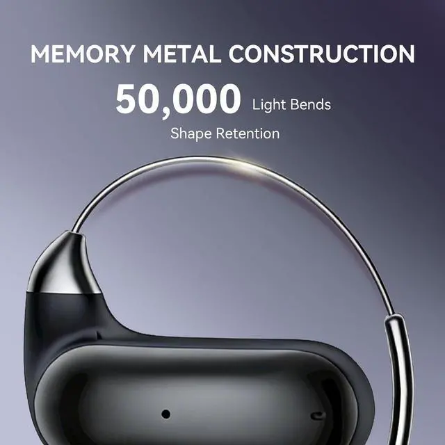 Alt view image 4 of 7 - Over Open Ear Earbuds Wireless Bluetooth Open Ear Headphones Air Conduction Earbuds that Don't go in Your Ear with Over Ear Hooks Running Headphones