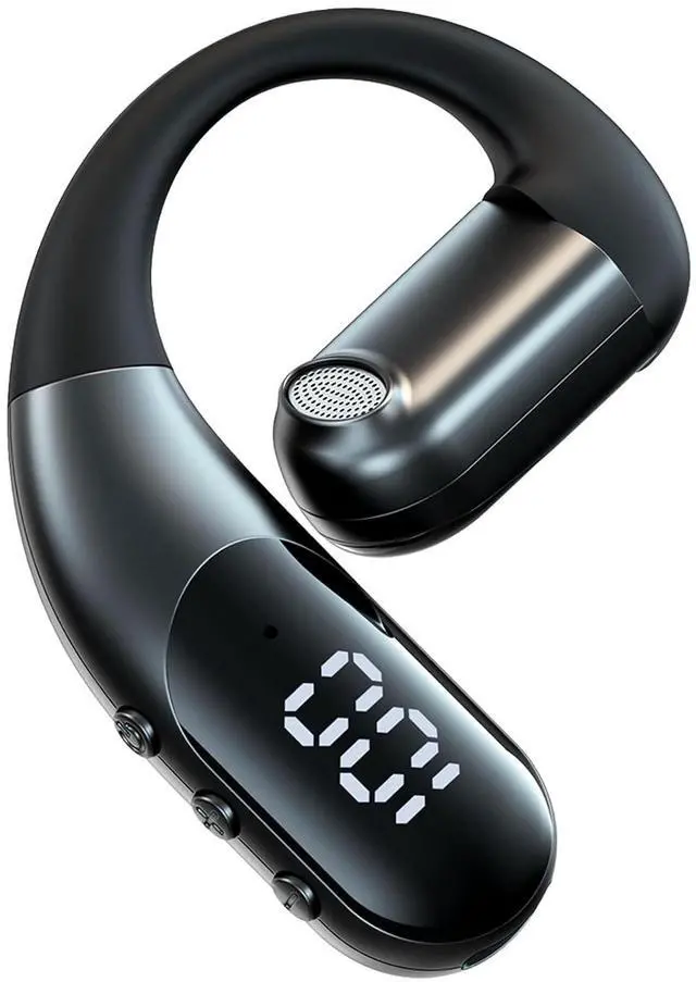 Main image of Open Ear Headphones Bluetooth Earpiece Hands Free Blue Tooth Headset with Microphone Ear Piece One Single Ear Bluetooth Earbud Wireless Office Cell Phone Trucker Driver Headsets for Work