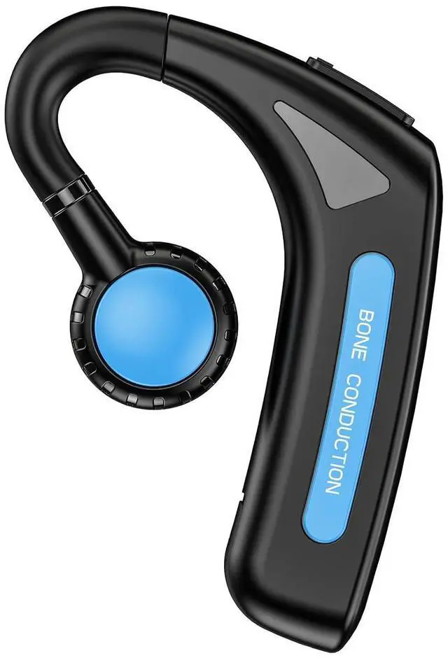 Main image of Open Ear Headphones Bluetooth Single Bone Conduction Wireless Earbuds with Earhooks Microphone Earphones Waterproof Long Battery Life Earpiece for Workout Running Sports Cycling Gym Android iOS Blue