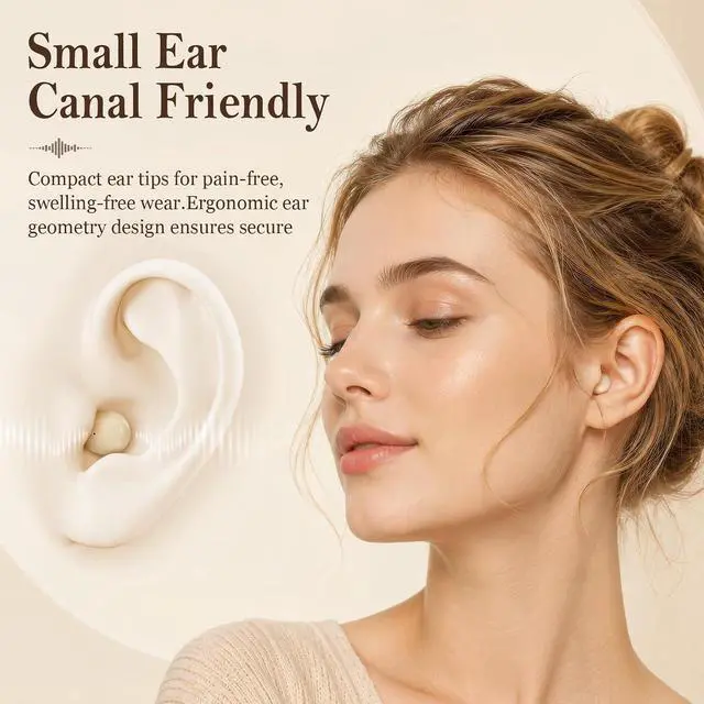 Alt view image 5 of 7 - Low Profile Invisible Earbuds Mini Wireless Bluetooth with Premium Sound Quality and One Step Auto Pairing Micro Tiny Small Discreet Earbuds for Small Ear Canals Invisible Ear Buds Mini