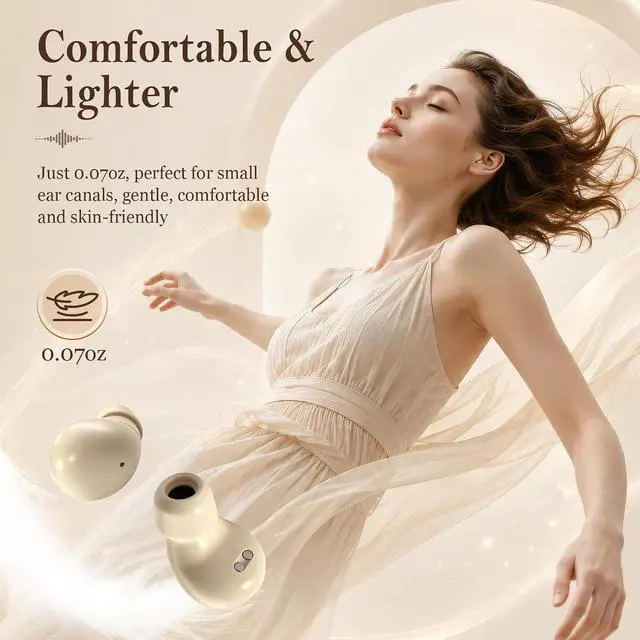 Alt view image 2 of 7 - Low Profile Invisible Earbuds Mini Wireless Bluetooth with Premium Sound Quality and One Step Auto Pairing Micro Tiny Small Discreet Earbuds for Small Ear Canals Invisible Ear Buds Mini