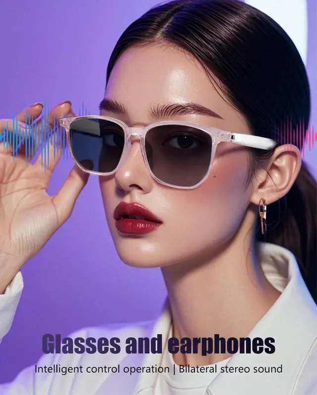 Alt view image 3 of 7 - Smart Bluetooth Glasses Sunglasses for Women Men with Speakers Bluetooth 5.3 Eyeglasses Audio Blue Tooth Glasses