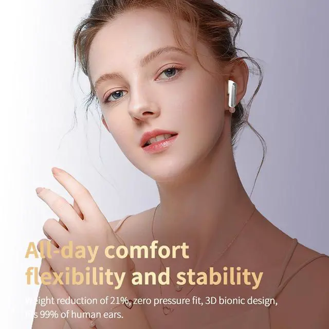 Alt view image 5 of 7 - 2 Pack Wireless Bluetooth Earbuds Ear Buds for iPhone Android, 2 Pairs of Blue Tooth 5.4 Ear Buds Wireless Earphones Small Mini Earbuds and Sports Running Working Out Waterproof Fitness Headphones