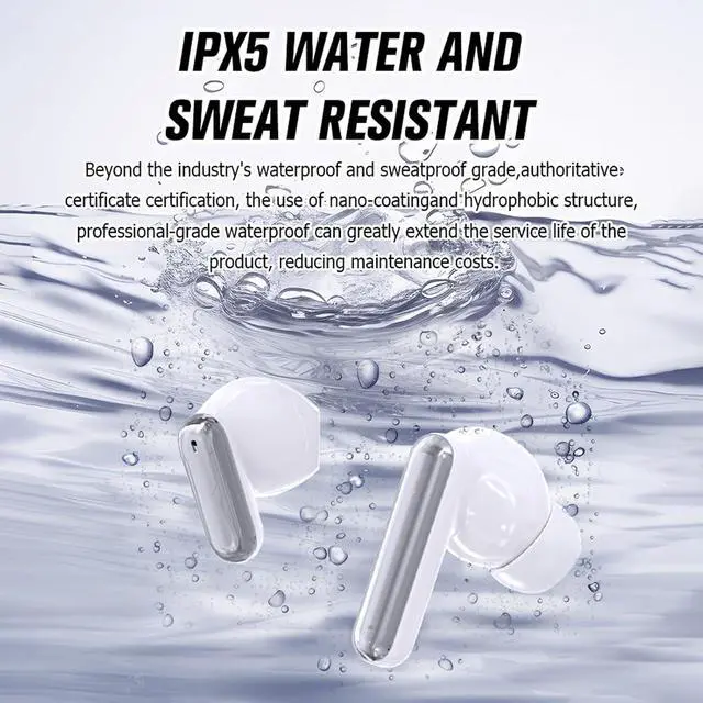 Alt view image 7 of 7 - 2 Pack Wireless Bluetooth Earbuds Ear Buds for iPhone Android, 2 Pairs of Blue Tooth 5.4 Ear Buds Wireless Earphones Small Mini Earbuds and Sports Running Working Out Waterproof Fitness Headphones