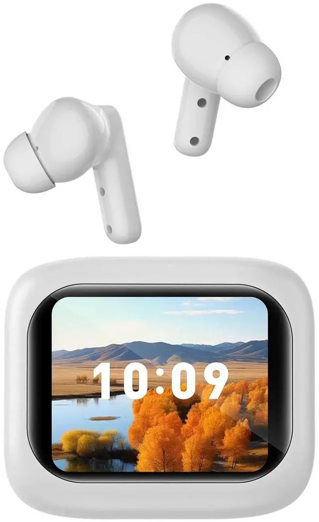 Main image of True Wireless Earbuds Bluetooth Headphones with Touch Screen Blue Tooth Ear Buds Earphones for iPhone Android ANC Active Noise Cancelling Smart Earbuds Ear Phones