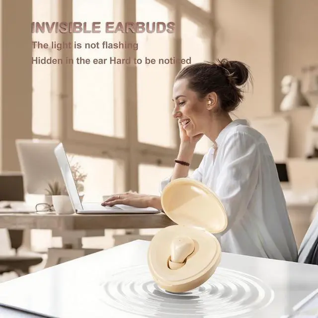 Alt view image 5 of 6 - Single Earbud Bluetooth Mini Small Invisible Earbuds Wireless Bluetooth One Ear Smallest Micro Tiny Discreet Earbuds For Small Ears Ear Canals Mini Invisible Ear Buds Discreet Headphones For Work