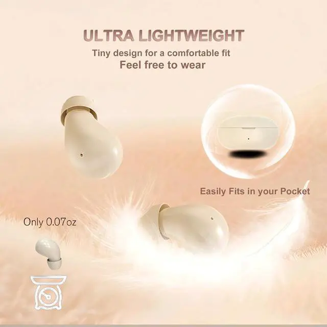 Alt view image 4 of 6 - Single Earbud Bluetooth Mini Small Invisible Earbuds Wireless Bluetooth One Ear Smallest Micro Tiny Discreet Earbuds For Small Ears Ear Canals Mini Invisible Ear Buds Discreet Headphones For Work