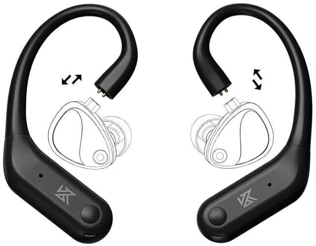 Main image of AN01 True Bluetooth 5.4 Earhook, Wireless Adapter for in Ear Monitor | 4 Mic AI ANC, 0.75/0.78mm 2Pin Connector with Charging Case, Supports Fingertip Controls & LDAC SBC