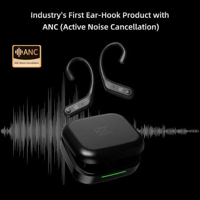 Alt view image 6 of 7 - AN01 True Bluetooth 5.4 Earhook, Wireless Adapter for in Ear Monitor | 4 Mic AI ANC, 0.75/0.78mm 2Pin Connector with Charging Case, Supports Fingertip Controls & LDAC SBC
