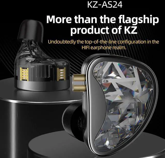 Alt view image 5 of 7 - AS24 in Ear Monitor Headphone 24BA Drivers High Performance IEM Earphones with 8 Tuning Switches, Noise Isolation Wired Earbuds for Musicians (Tuning Version,Black,with mic)