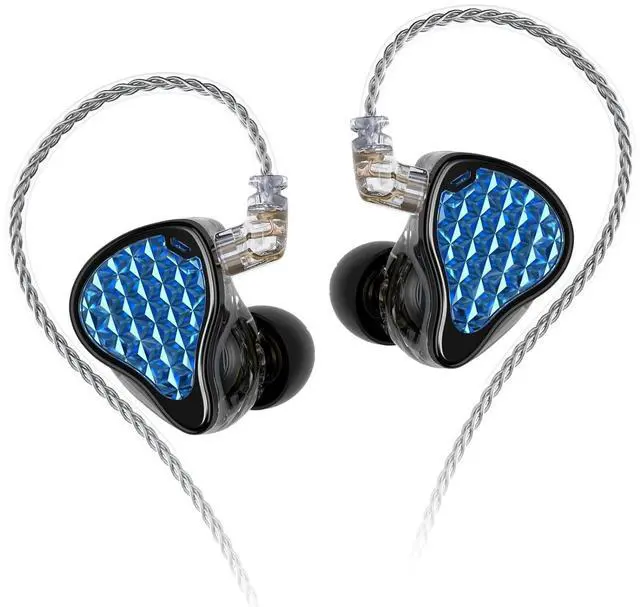 Main image of ZAS Pro 7BA+1DD in Ear Monitor Headphone, 3.5mm Jack HiFi IEM | Triple Range Frequency Clear Noise Isolation IEM, Comfort Secure Fit, Detachable Cable for Musician Audiophile (Black, Nomic)