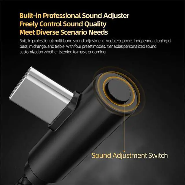 Alt view image 3 of 7 - AM03 USB C to 3.5mm Audio Adapter Type C to Headphone Aux Jack Dongle 24bit/96kHz HiFi DAC Cable with EQ 4 Timbres Tuning Compatible with iPhone 17 16, iPad, Galaxy S25 S26 Ultra, Pixel 10
