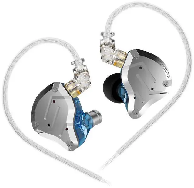 Main image of ZS10 Pro in Ear Monitor 4BA+1DD Hybrid 5 Drivers Earbuds HiFi Bass Noise Isolation Earphones, Clarity in All Frequency Stereo Sound Comfortable Headphones for Musicians (Blue)