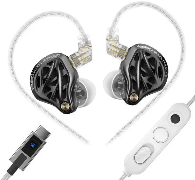 Main image of Vibe X USB C Headphone, 2DD in Ear Monitor with Audio Haptic IEM Mic | Good Imaging & Soundstage, Open Soundstage, High Transparency, Powerful Bass and Detailed Treble Reproduction