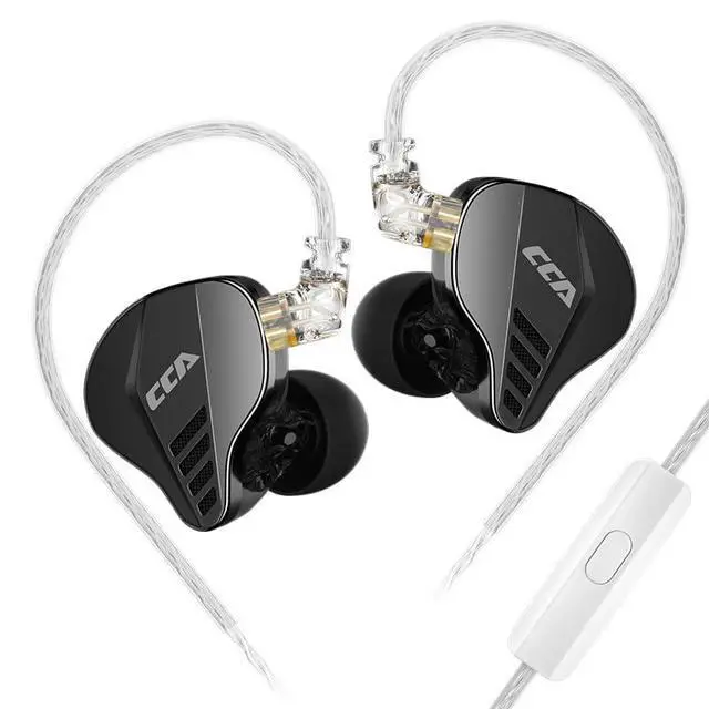 Alt view image 2 of 7 - CCA Pianist in Ear Monitor 2BA+1DD Hybrid Triple Drivers Earbuds HiFi Bass Noise Isolation Earphones, Clarity Stereo Sound Comfortable Headphones for Audio Engineers, Musicians(with Mic)