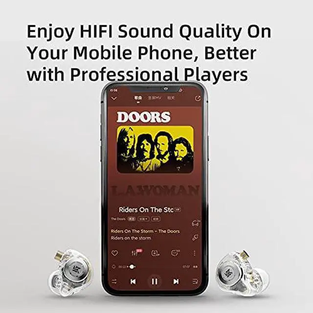 Alt view image 7 of 7 - EDX Pro Upgrade Dual Magnetic Circuit Dynamic Headphones HiFi bass in Ear Monitor Headphones Sports Noise Reduction Headphones(Black,with mic)