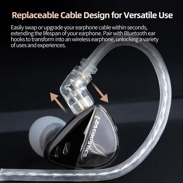 Alt view image 5 of 7 - Libra in Ear Monitor, Ultra Wide Frequency Dynamic Driver HiFi Bass IEM, Clarity in All Frequency Stereo Sound Comfortable Headphones for Audio Engineers, Musicians (High, MIC)