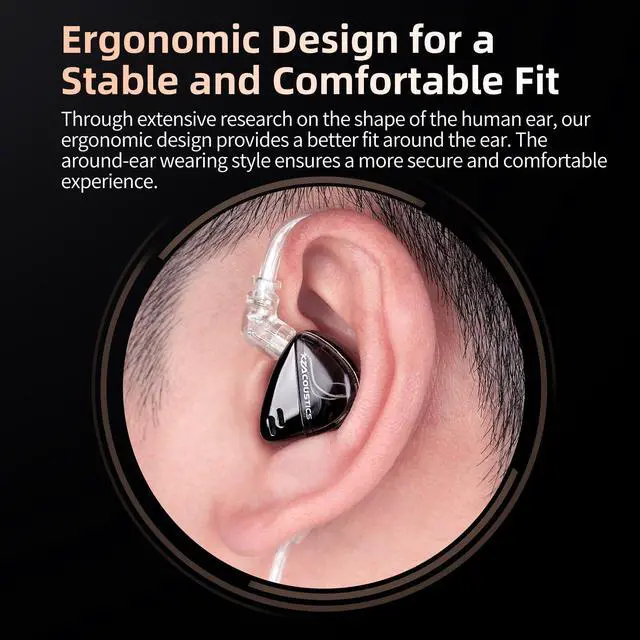 Alt view image 6 of 7 - Libra in Ear Monitor, Ultra Wide Frequency Dynamic Driver HiFi Bass IEM, Clarity in All Frequency Stereo Sound Comfortable Headphones for Audio Engineers, Musicians (High, MIC)