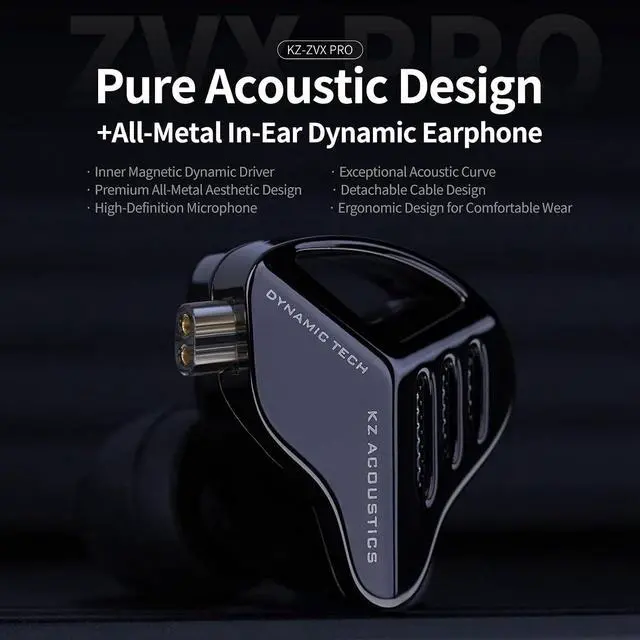 Alt view image 2 of 7 - ZVX Pro in Ear Monitor Headphones, Inner Magnetic Dynamic Driver HiFi Bass Earphones, All Frequency Balance Stereo Wired Earbuds for Audio Engineers Singer Musician Audiophile (Mic)